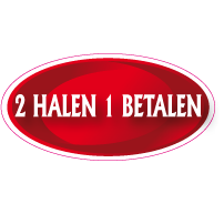 Raamsticker 2 halen 1 betalen OV-0011