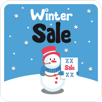 Raamsticker winter sale vierkant VI-020