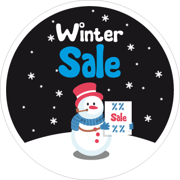 Raamsticker winter sale CI-0054