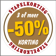 Etalagesticker stapelkorting herfst bruin 3 artikel STA-39