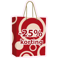 Raamsticker tasje korting VA-0093