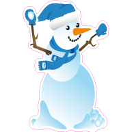 Raamsticker sneeuwpop VA-0072