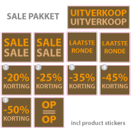 Pakket stickers PAK-01 Bruin