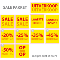Pakket stickers PAK-01 Geel