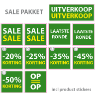 Pakket stickers PAK-01 Groen