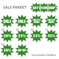 Pakket stickers PAK-02 Groen