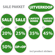 Pakket stickers PAK-03 Groen