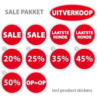 Pakket stickers PAK-03 Rood
