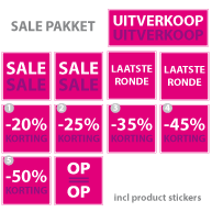 Pakket stickers PAK-01 Roze