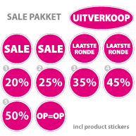 Pakket stickers PAK-03 Roze