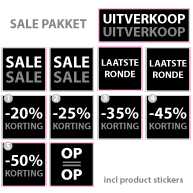 Pakket stickers PAK-01 Zwart