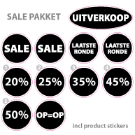 Pakket stickers PAK-03 Zwart