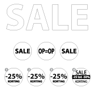Paneel pakket wit-zwart sale PA-11