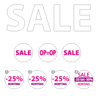 Paneel pakket wit-roze sale PA-04