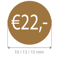 Brilsticker korting Bedrag rond BR-0022