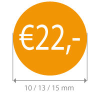 Brilsticker korting Bedrag rond BR-0022