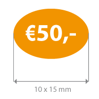 Brilsticker korting ovaal BR-0024