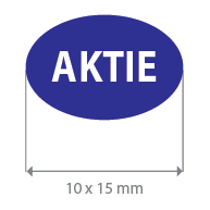 Brilsticker aktie ovaal BR-0016