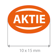 Brilsticker aktie ovaal BR-0011