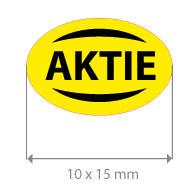 Brilsticker aktie ovaal BR-0011