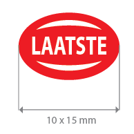 Brilsticker laatste ovaal BR-0018