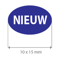 Brilsticker nieuw ovaal BR-0019