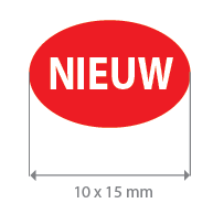 Brilsticker nieuw ovaal BR-0019