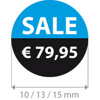Brilsticker sale Bedrag rond BR-0021