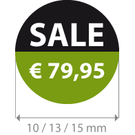 Brilsticker Bedrag sale rond BR-0023