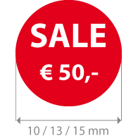 Brilsticker sale Bedrag rond BR-0025