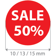 Brilsticker sale percentage rond BR-0003