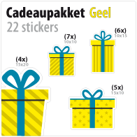 cadeausticker pakket STP-01 geel