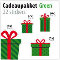 cadeausticker pakket STP-01 groen