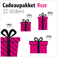 cadeausticker pakket STP-01 roze