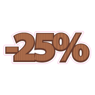 Raamsticker chocola korting VA-0090