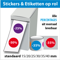 Kortingsstickers op rol SR-001