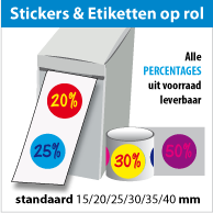 Kortingsstickers op rol SR-018