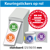 Keuringsstickers op rol SR-040