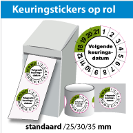Keuringsstickers op rol SR-042
