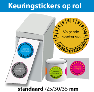 Keuringsstickers op rol SR-002