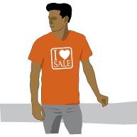 Etalageshirt i love sale ES-003