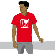 Etalageshirt i love sale ES-003