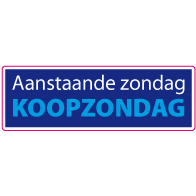 Raamsticker koopzondag rechthoek RE-0014