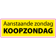 Raamsticker koopzondag rechthoek RE-0014