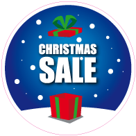 Raamsticker christmas sale rond VA-0106