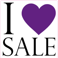 Raamsticker i love sale vierkant VI-006