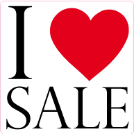 Raamsticker i love sale vierkant VI-006