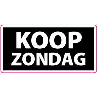 Raamsticker koop zondag rechthoek RE-0013