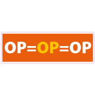 Raamsticker op=op=op rechthoek RE-0008