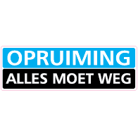 Raamsticker opruiming rechthoek RE-0003